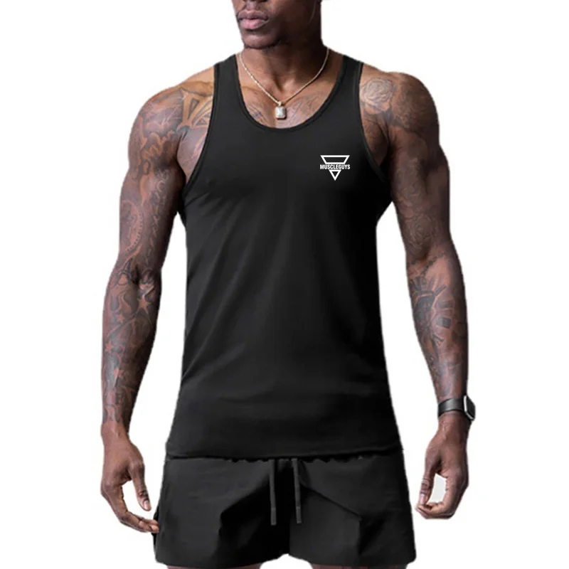 

Mens Quick Dry Casual Fitness Tank Top Clothing Mesh Bodybuilding Vest TShirt 2023 Gym Work Muscle Sleeveless Singlets