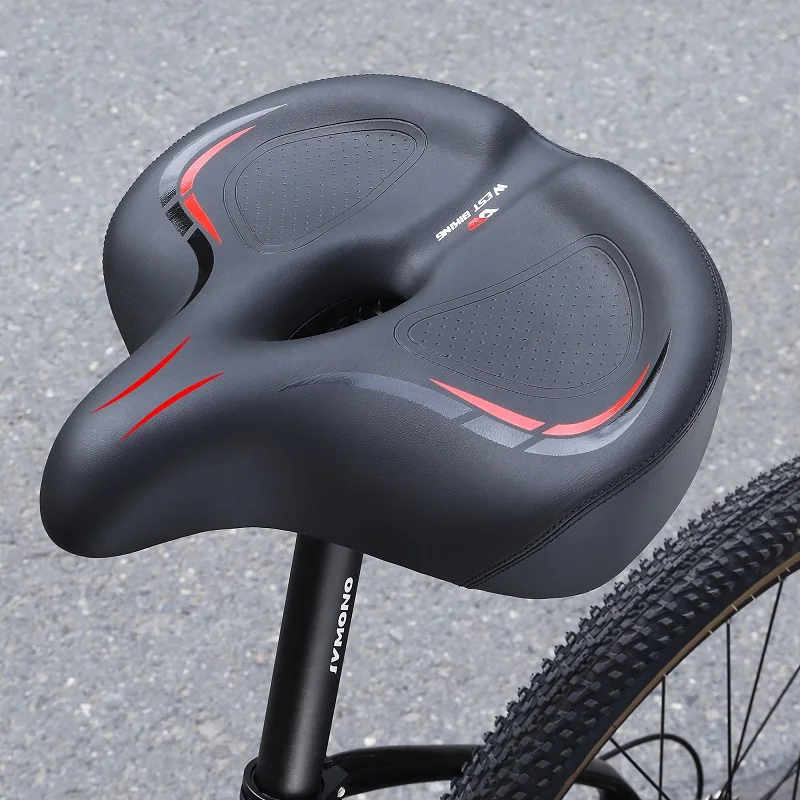 WEST BIKING Widen Comfortable Bicycle Saddle Thicken Shockproof Cycling Seat Ergonomic Soft Cushion Travel MTB Road Bike Saddle