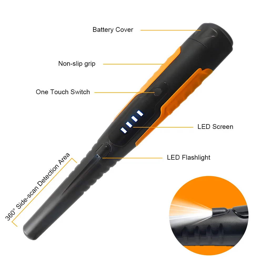 Handheld Metal Detector Can Be Used As a Small Tool for Beach Treasure Hunting and Outdoor Team Building Activities