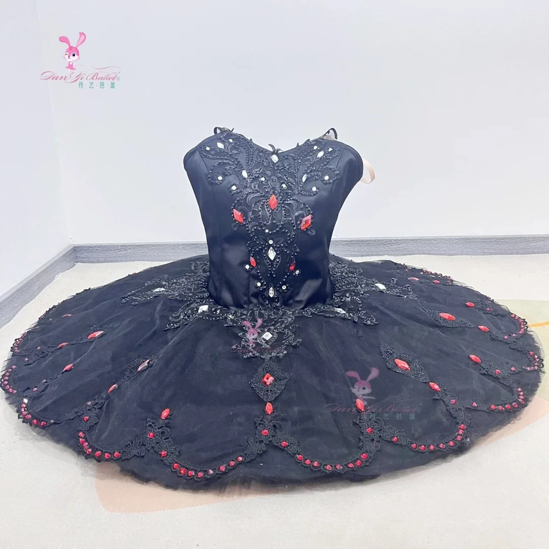 Dani взрослый детский балетный костюм черного лебедя, профессиональное платье-пачка по индивидуальному заказу, конкурсный костюм
