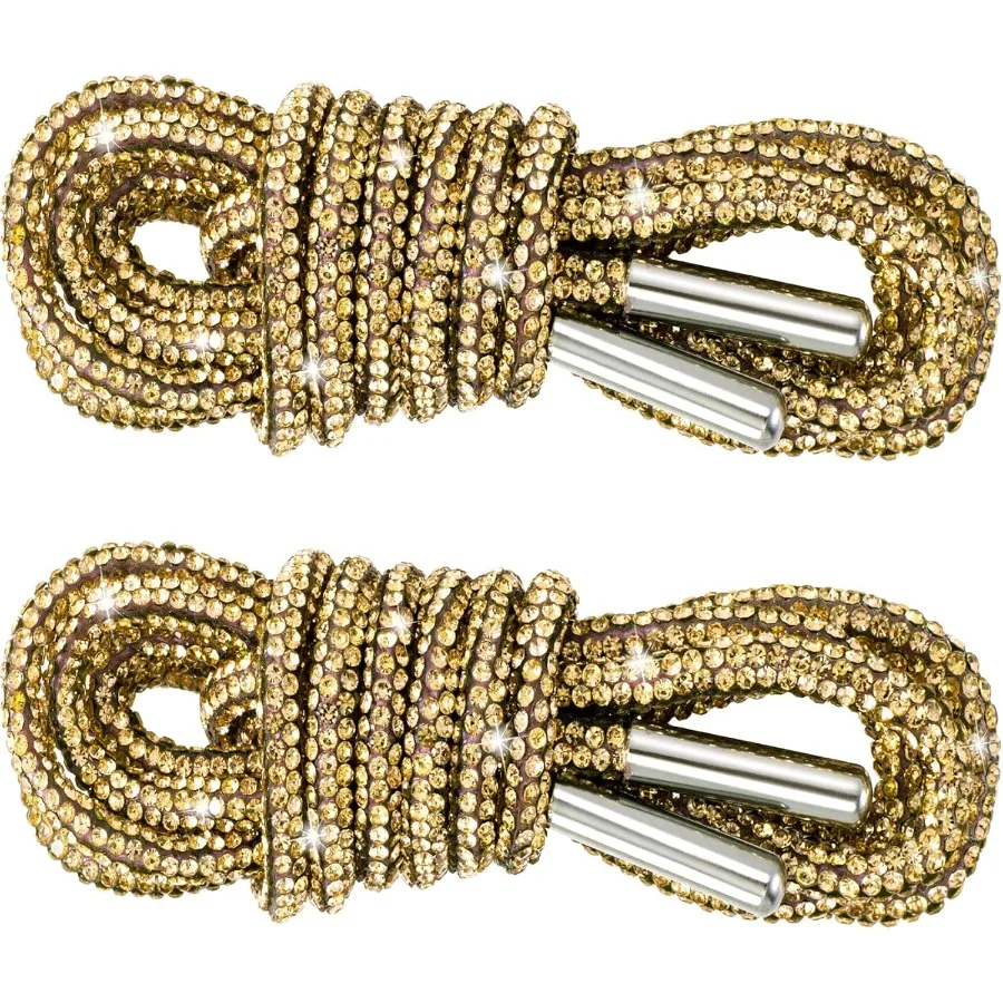 1 P حجر الراين أربطة أحذية جولة بريق للأحذية الرياضية كريستال بلينغ الماس حبل سلاسل الأحذية