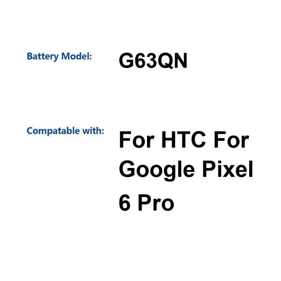 

G63QN 5003 мАч аккумулятор мобильного телефона для HTC Google Pixel 6 Pro хорошая низкотемпературная производительность