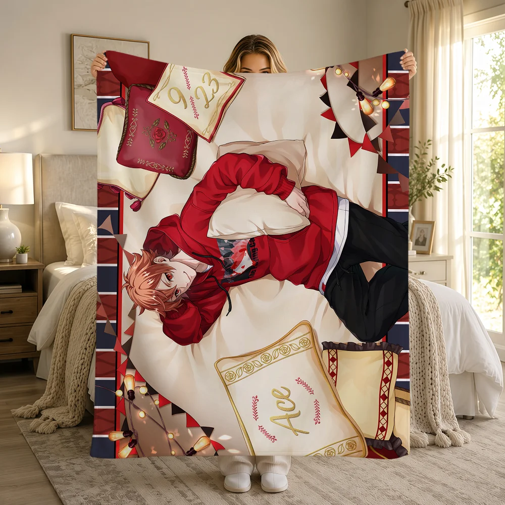 Card SSR T-Twisted Wonderland Ace Azul Cater Idia Warme Weiche Plüschdecke Sofa Wohnzimmer Nickerchen Zuhause Schlafzimmer Geschenk Flanell Hogar – Detail 9