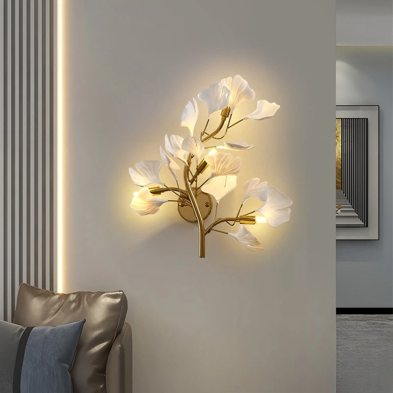 

Wall lamp light luxury living room sofa background wall lamp creative entrance aisle simple Nordic bedroom bedside lamp