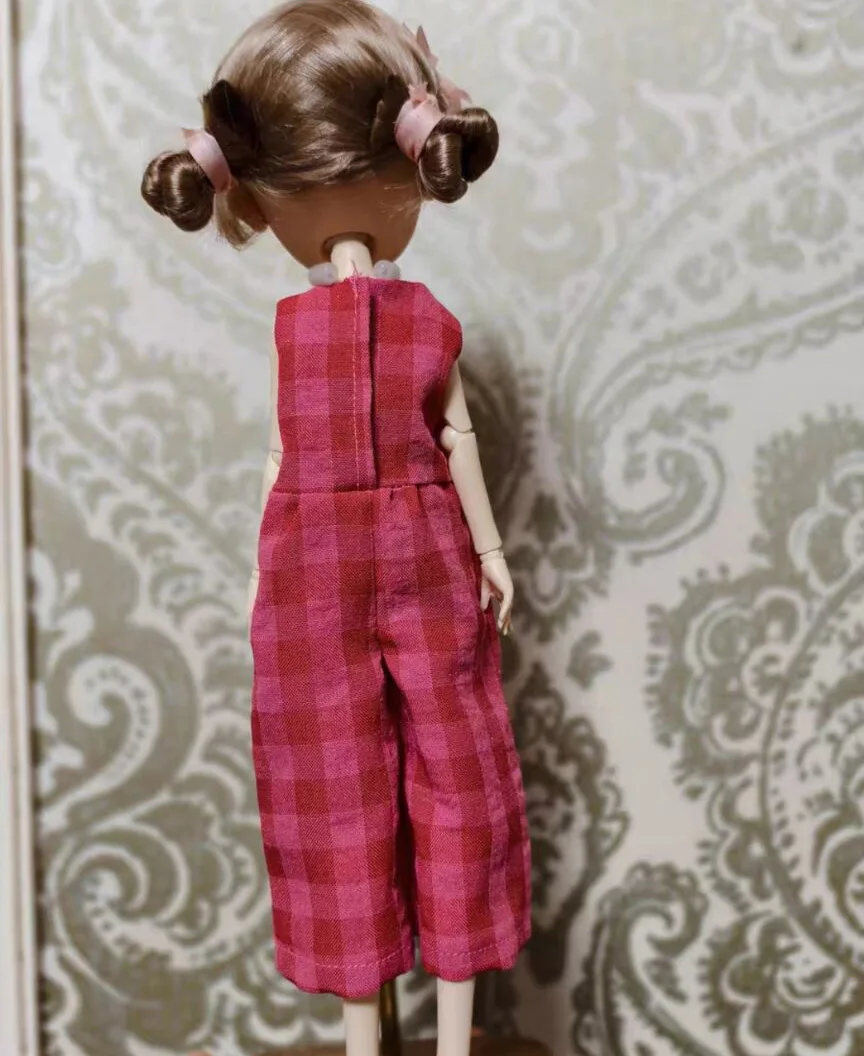 1set kawaii style 2025 Blythe/landoudou Jumpsuit + Flower Hat (Fit for Lulu,ymy24,Ob22,24,26,zone, Jenny)