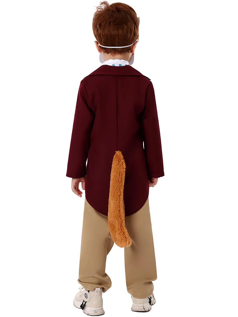 Personaggio dei cartoni animati Cosplay Lovely Fox Costume Brown suit con maschera Halloween Kid fox Dad costume