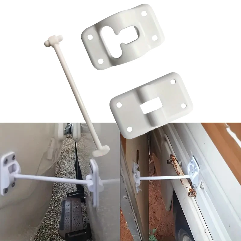 Caravan T-Style Door Holder Catch Latch For Motorhome Camper Trailer Cargo Hatch - Durable Plastic Exterior Door Hooks Accessory