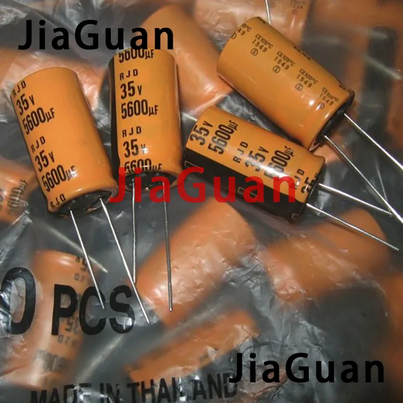 10PCS NEW ELNA RJD 35V5600UF 18X31.5MM 5600uf 35v Orange audio Filtering electrolytic capacitor rjd 5600uF/35V instead of 4700UF