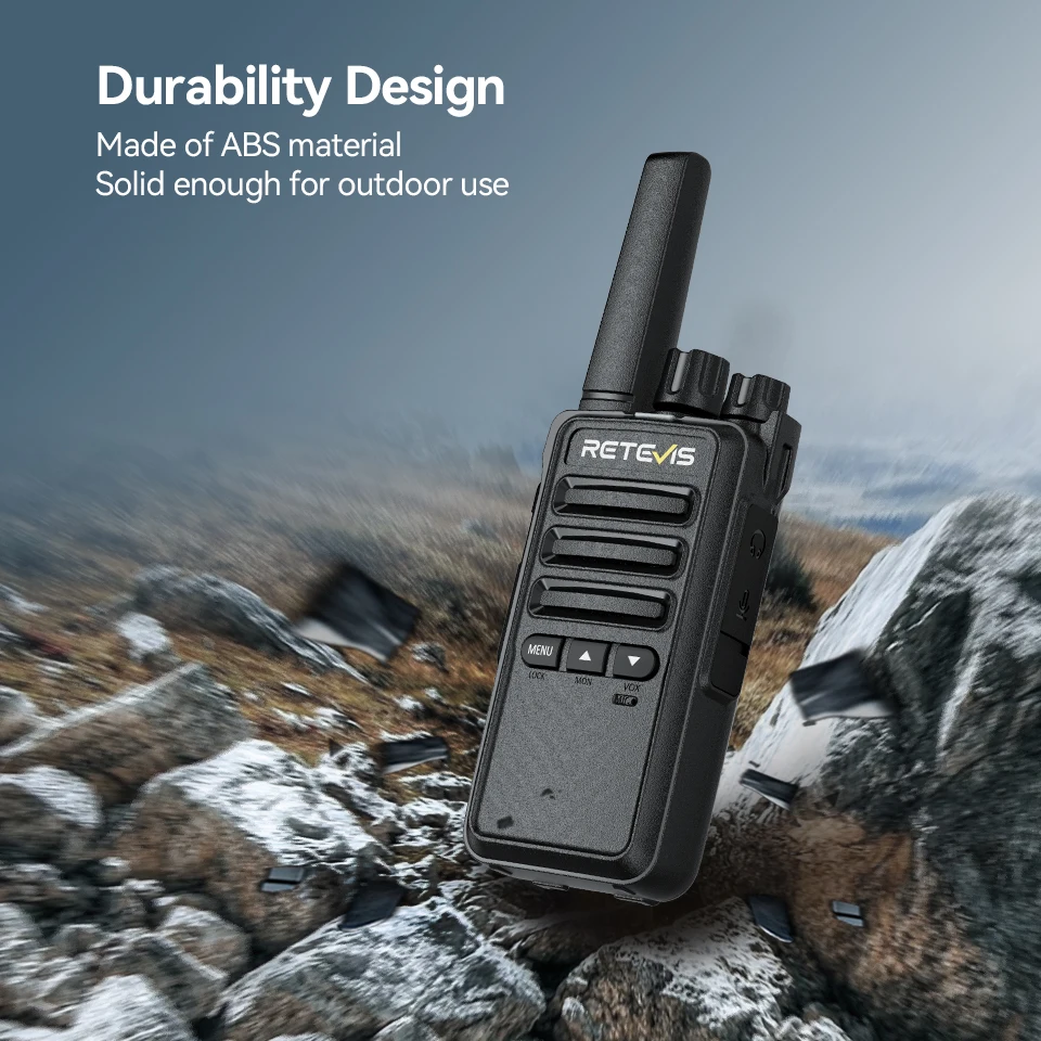 Retevis RT668B Walkie Talkie PMR446 FRS Licence Free 2 pcs Walkie Talkies Communication Intercom Portable for Restaurant Camping