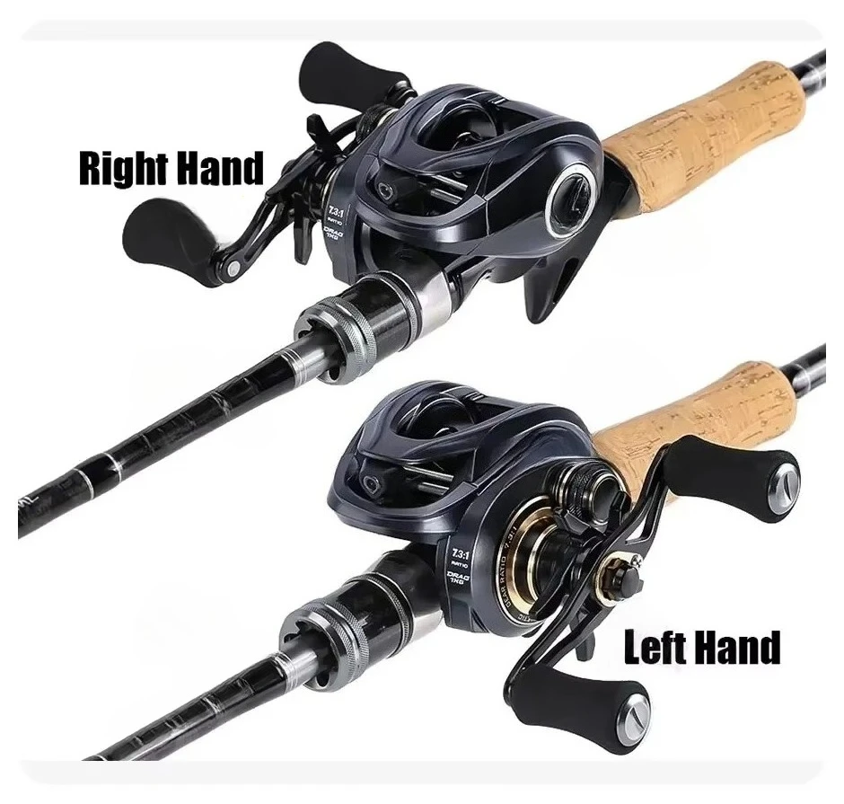 

Baitcasting Fishing Reel for River & Lake left&Right Hand Use 8 Bearings 7.6:1 Gear Ratio