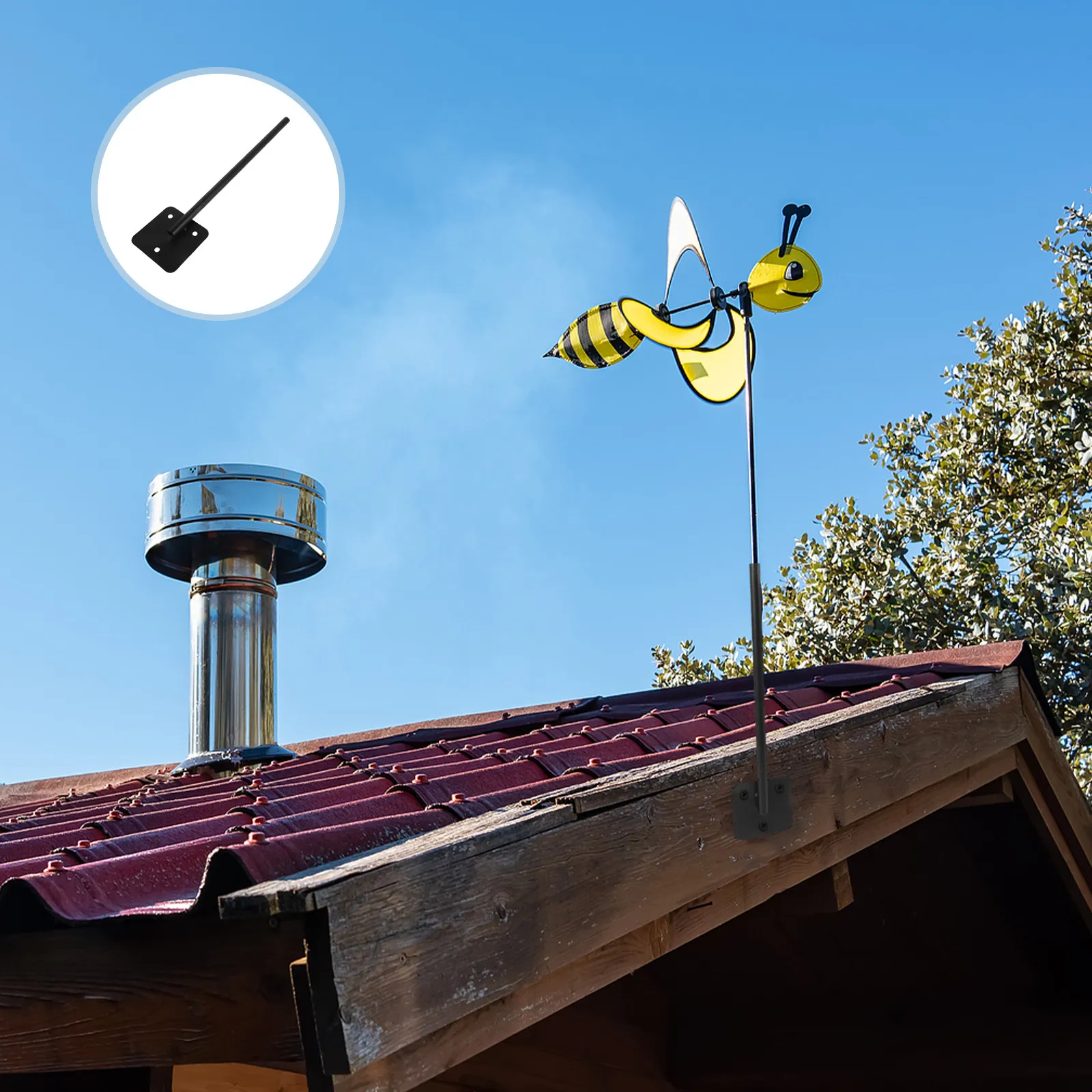Roof Weather Vane Bracket Adjustable Heavy Duty Metal Mount Outdoor Wind Direction Indicator Garage Cupola Installation Support