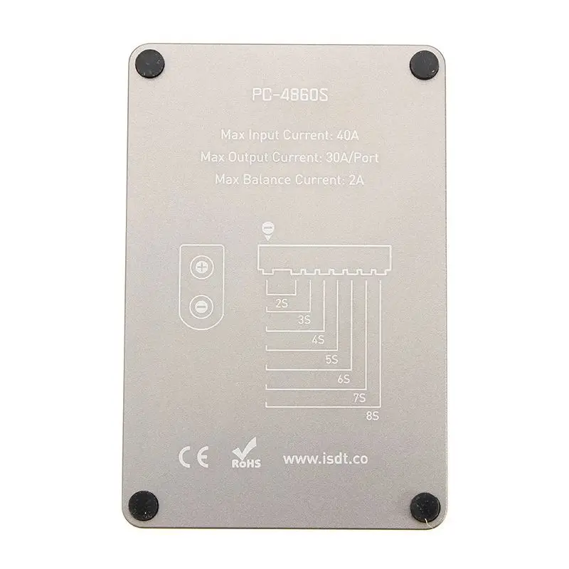 ISDT XT60 CNC Parallel Charging Board 1-8S Safe Parallel Board  for Lipo Gaoneng Tattu Battery ISDT 4860 4860S