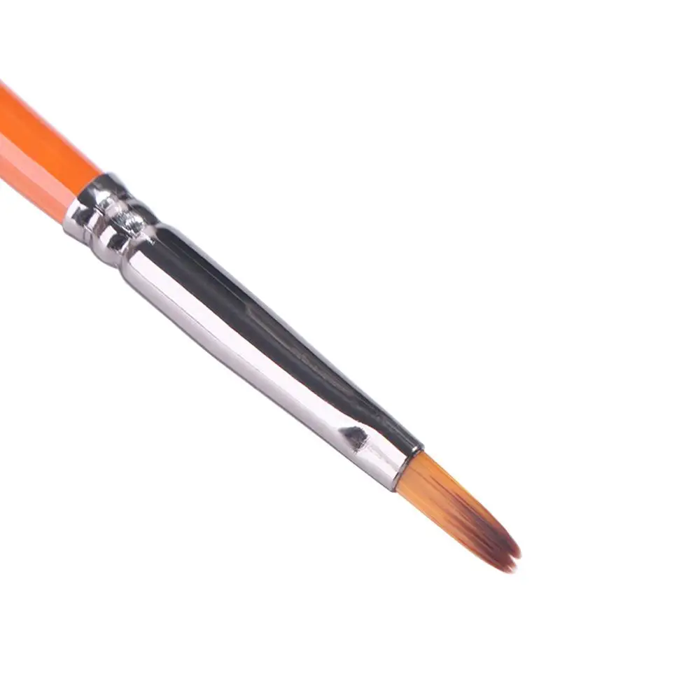 

12pcs/set Multifunctional Painting Brush Set Nylon Wooden Handle Watercolor Drawing Brushes Professional Orange