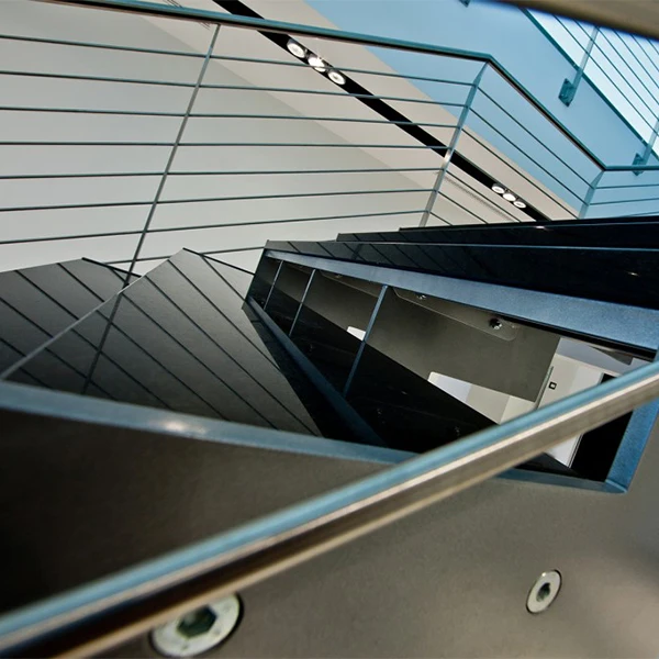 Customization Natural Black Granite Stone Straight Floating Stairs Step Outdoor Staircase Design