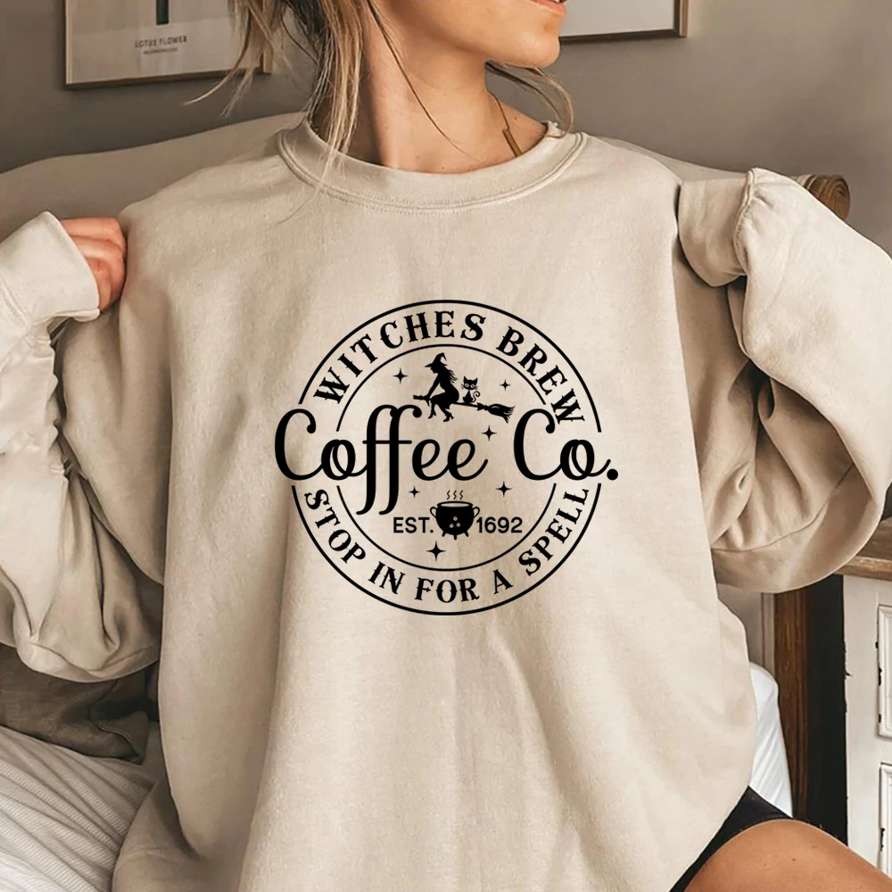 Witches Brew Sweatshirt HalloweenFunny Coffee Co Hoodie Spooky Season Sanderson Sister Halloween Witches Crewneck Sweatshirts