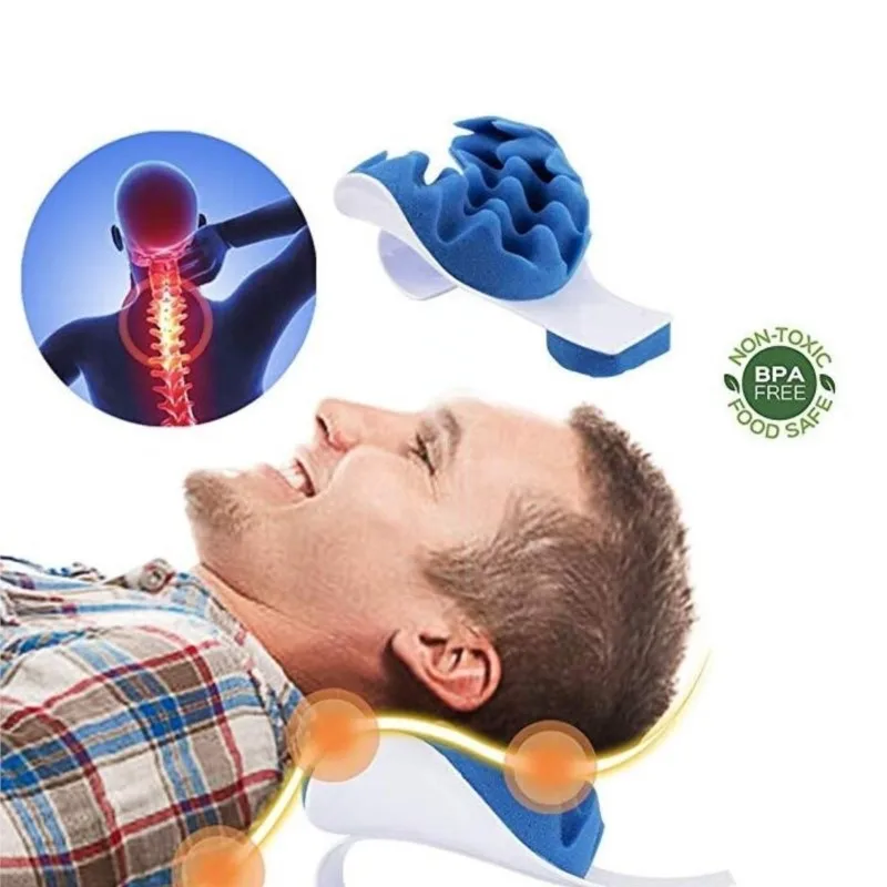 Neck shoulder relaxation Traction pillow For Orthopaedic Relief Neck And Support Shoulder Upper Spine Loose Pain Massage