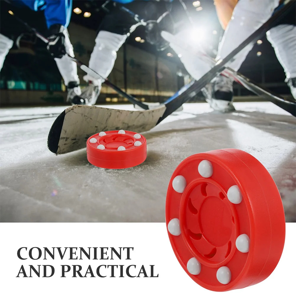 2 قطعة عفريت الهوكي عالية القوة خفيفة الوزن صنعة جيدة لعبة هوكي الجليد أداة التدريب كرات الصولجان الجليدية الصغيرة ممارسة كرات الصولجان