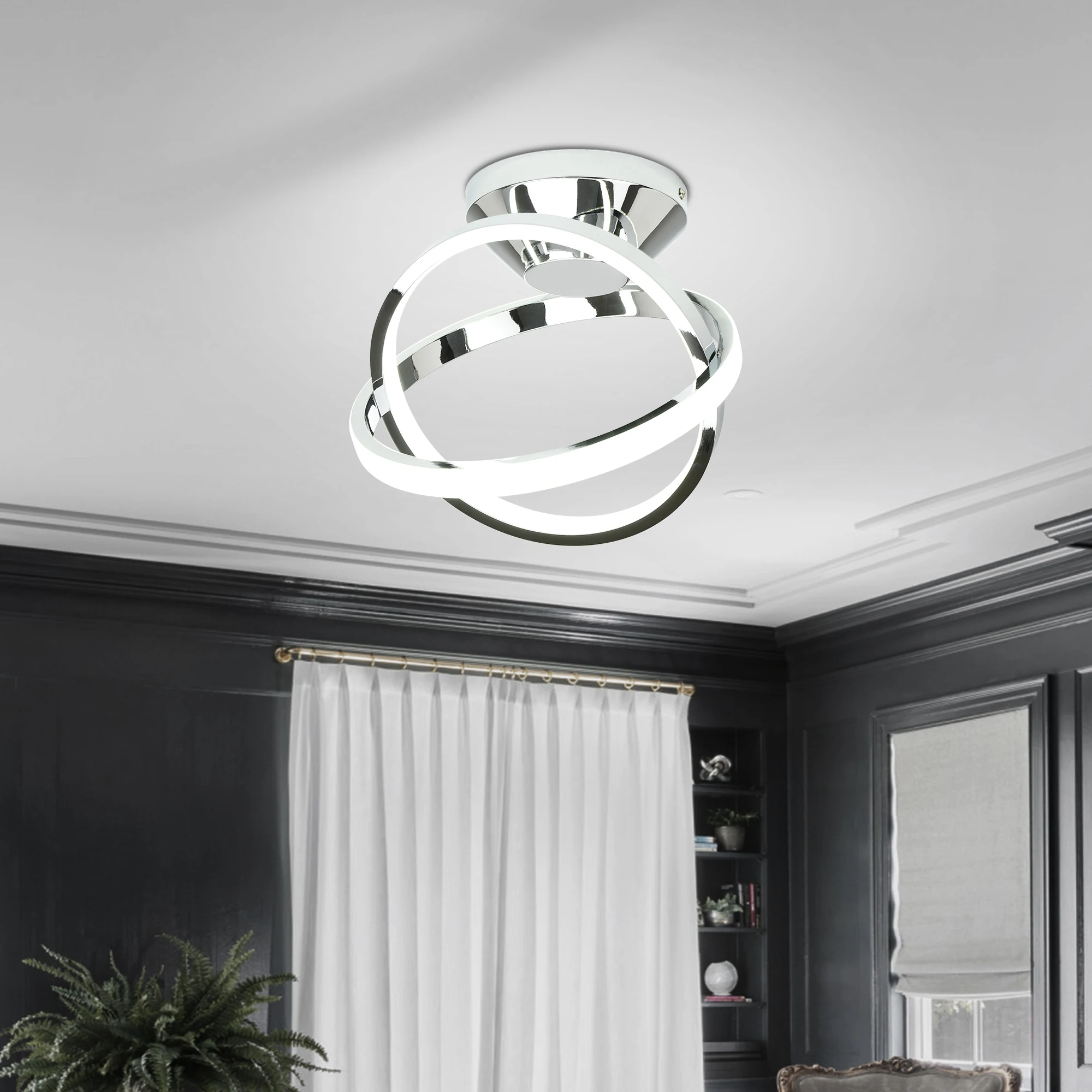 Modern Led Ceiling Light,6000K Creative Design Hallway Light,Cool white 6000K Close to Ceiling Lighting for Bedroom,Bathroom