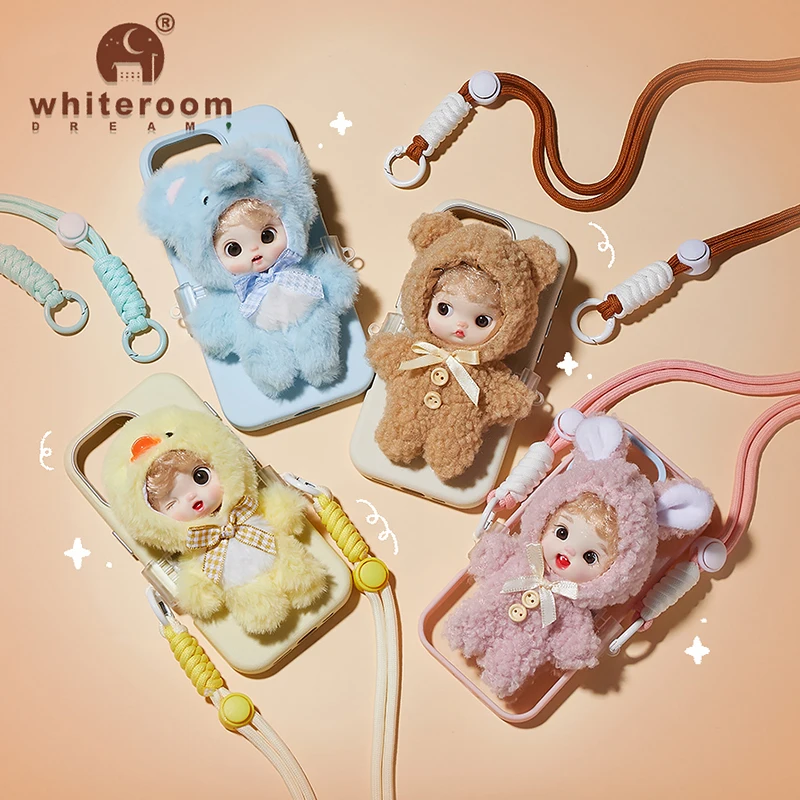 

Mini Baby BJD Doll Carry Bag 11cm 13cm Cute Phone with Lanyard Girl Doll Accessories Applique Clip Gift for Doll Enthusiasts TOY