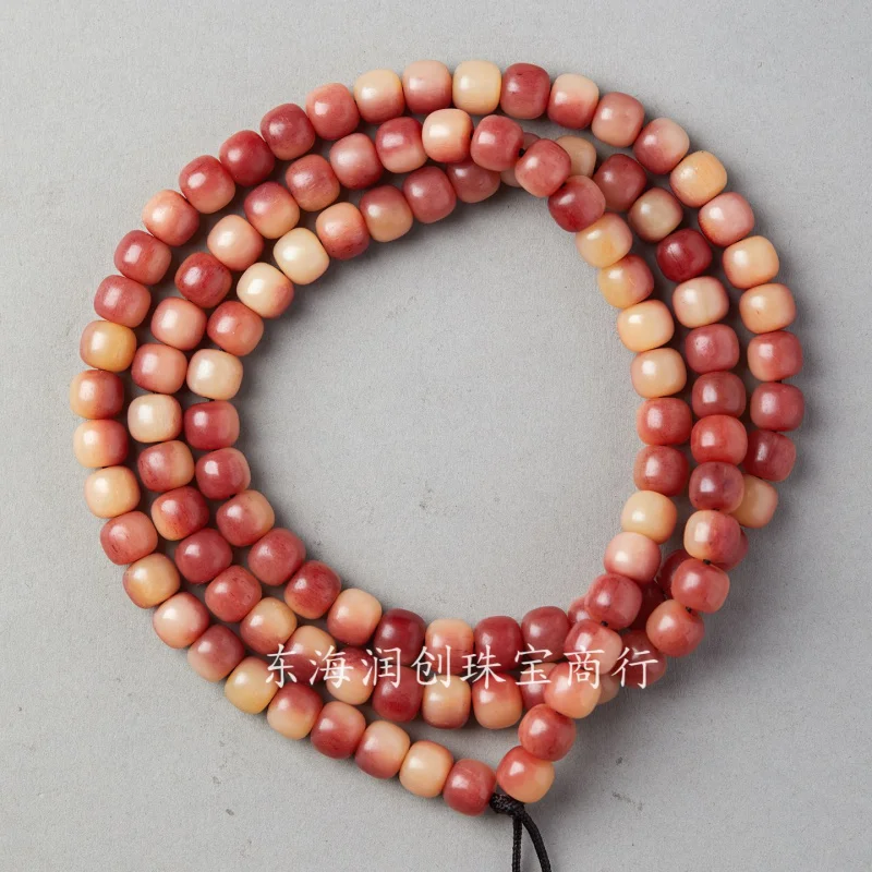 

Half Blood Bone 108 Round Old Style Buddha Beads Semi-Finished Accessories