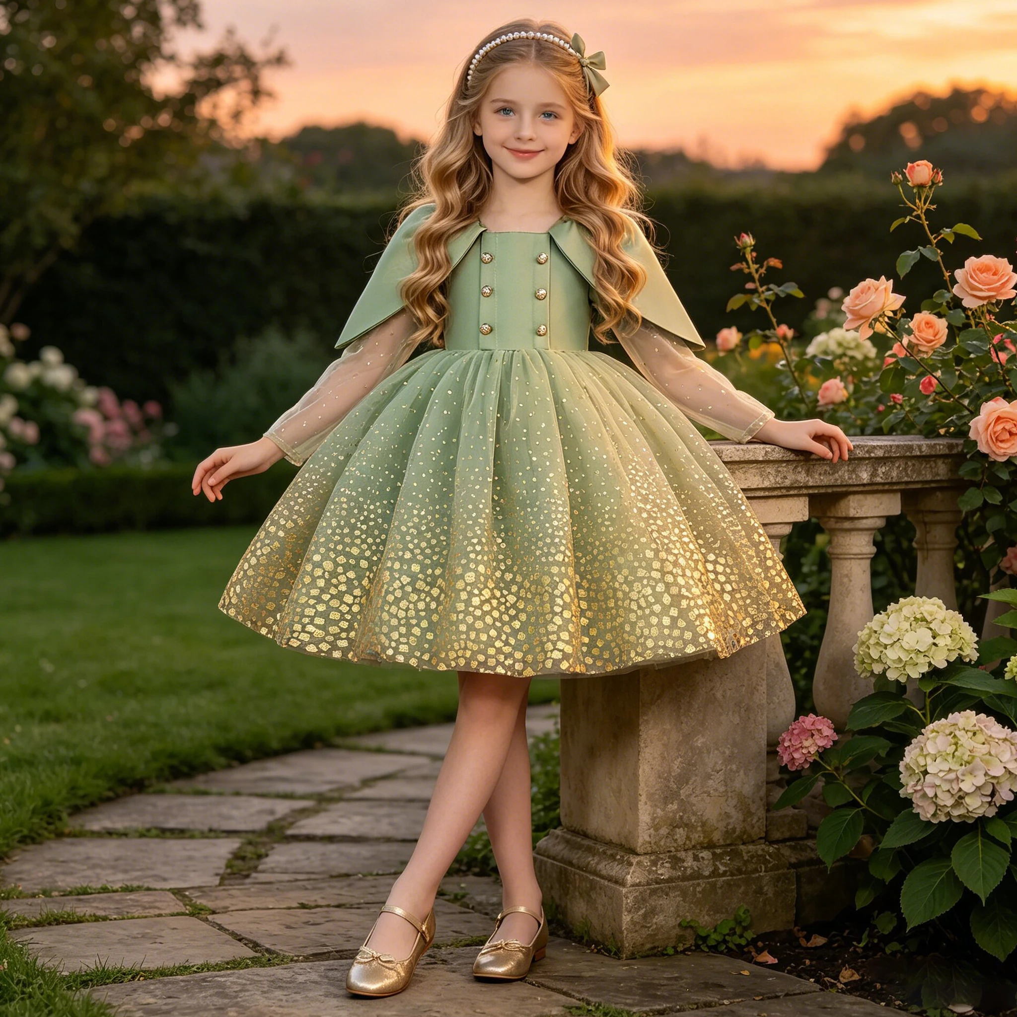 Elegantes Pailletten-Partykleid für Mädchen, Sommerkleid mit Schleife, Hochzeit, Geburtstag, Prinzessin, Ballkleider, Gala-Tüll, Brautjungfern-Abendkostüme