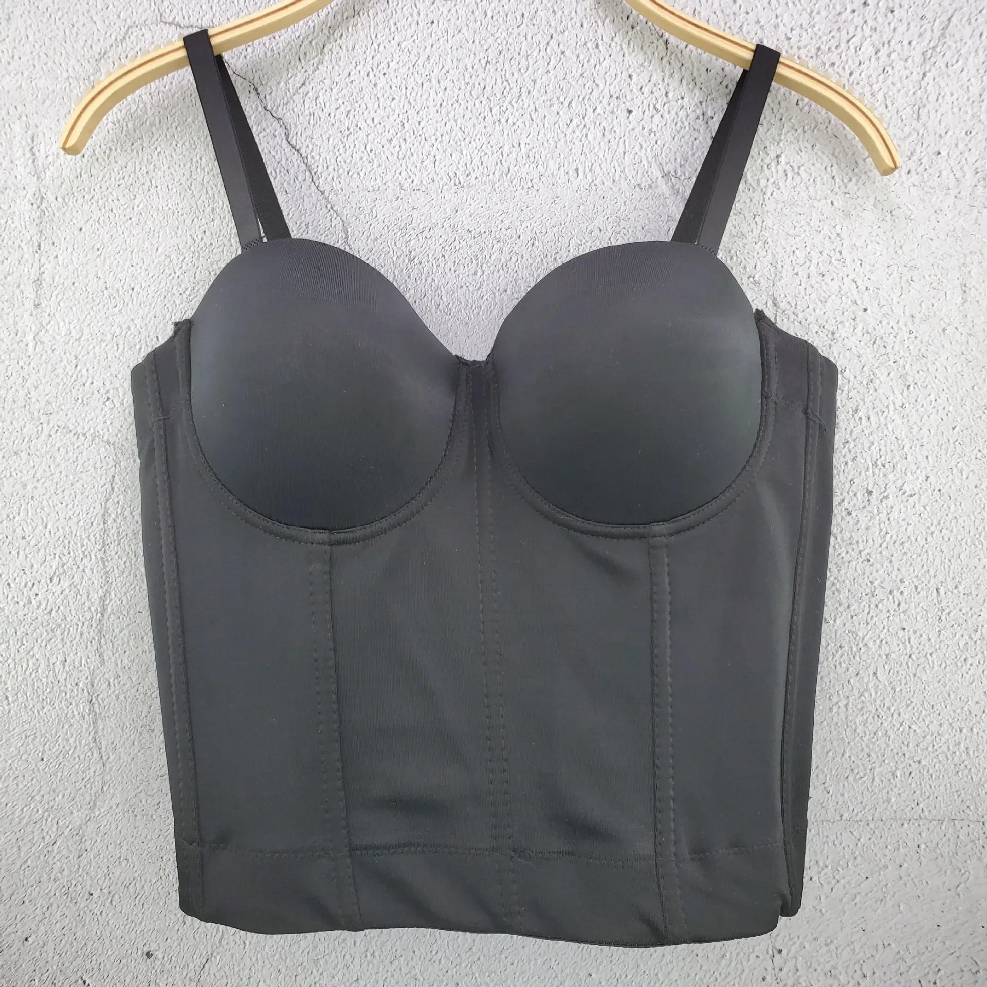 

Corset Tops Women High Quality Camisole Top Sweet Memory White Black Cotton Bustier Camis