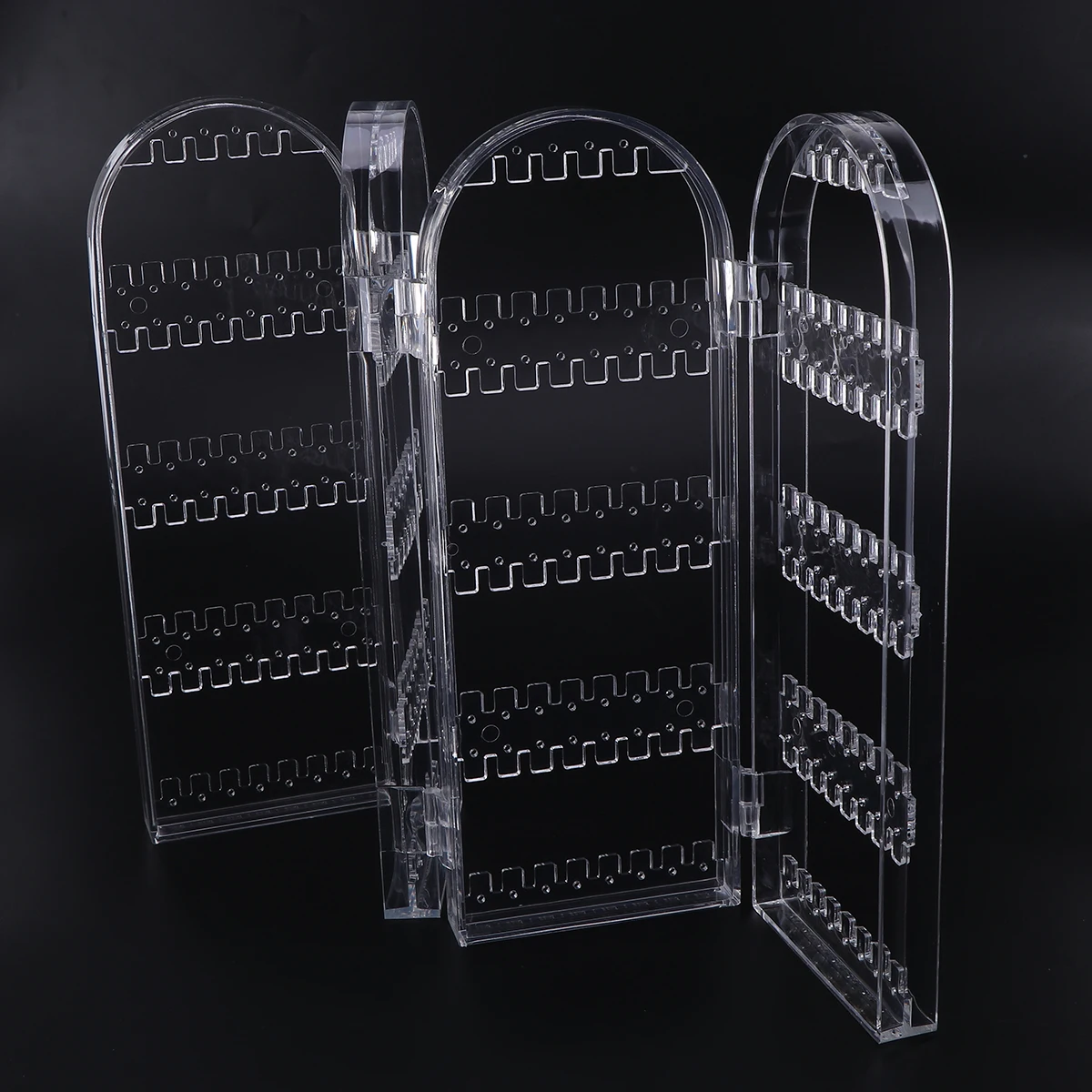 Tür Typ Bildschirm Rack Ohrring Halter Schmuck Ständer Organizer Faltbare Acryl Durchbohrte Ohrringe Display Langlebig Langlebig
