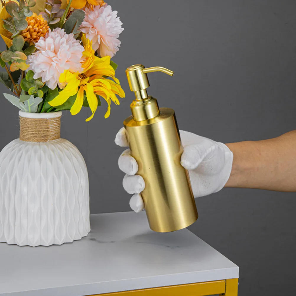 

Многоразовый дозатор для мыла из нержавеющей стали, бутылка-помпа для лосьона, шампуня, геля для душа, жидкого мыла для ванной и кухни