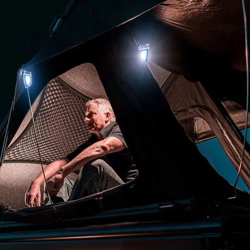 Lampe de travail porte-clés COB avec ouvre-bouteille, support, petite lampe de poche 4 Modes pour Camping randonnée en plein air