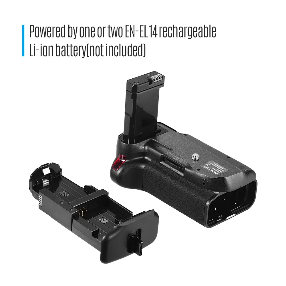 Battery Grip  Vertical Battery Grip Holder for D5500 D5600 DSLR Camera EN-EL 14 Battery Powered with IR Remote Control