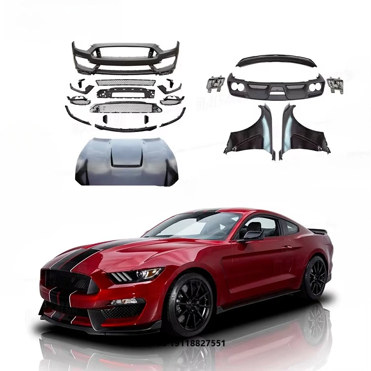 

High Quality GT350 Tune Body Kit for 2015-2017 With Front Bumper Hood Fenders Aluminum Bonnet