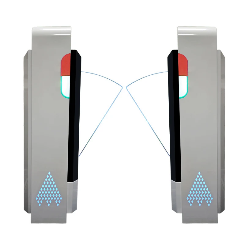 

Bi-directional Flap Barrier Gate Entrance Exit System Turnstile With Card Control New Luxury Fast Speed Intelligent