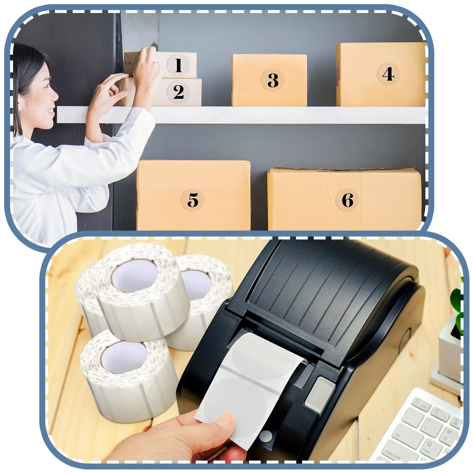 1 لفة من الورق الحراري الشفاف الفلورسنت مناسبة للهدايا والمنتجات والتنظيم المنزلي وملصقات المكاتب