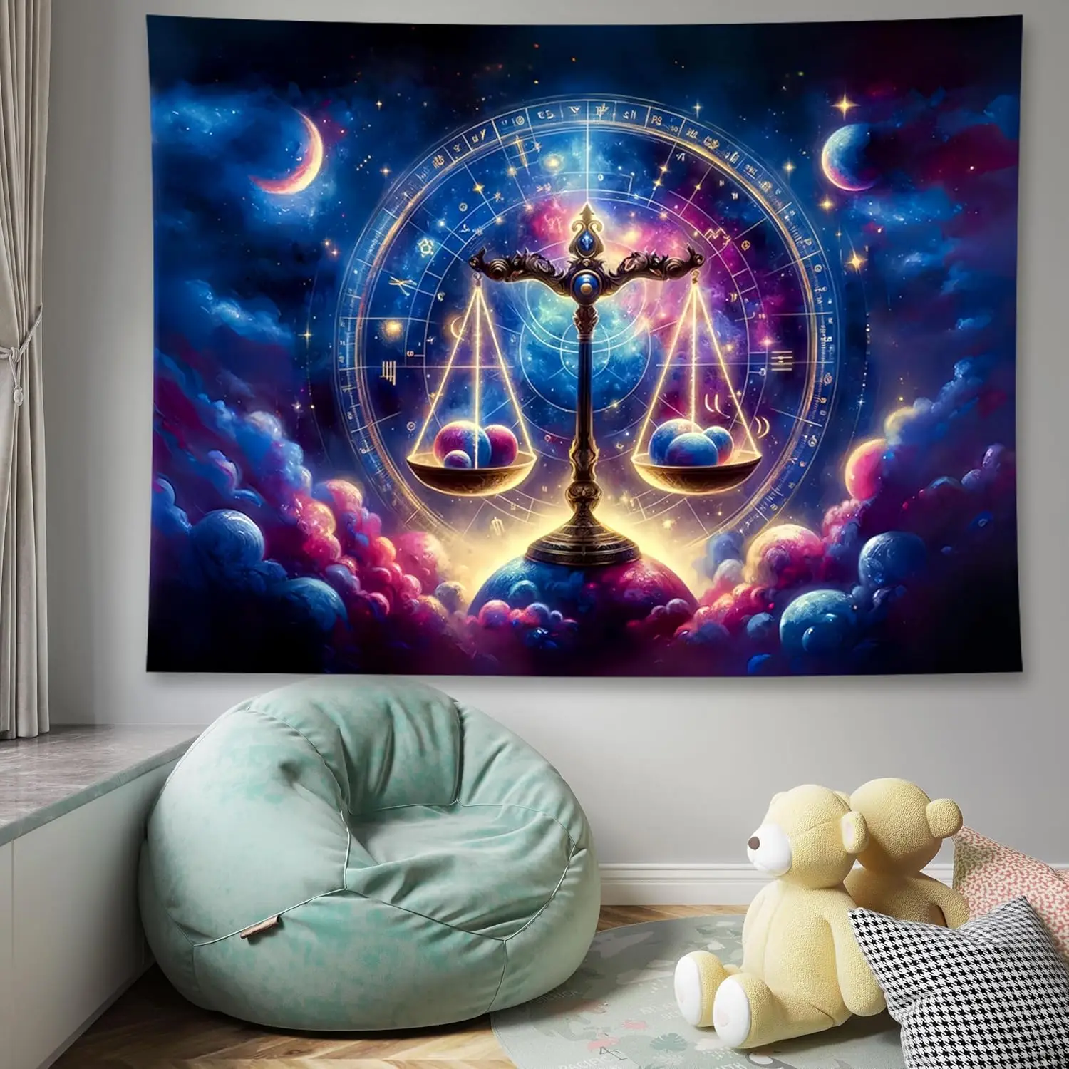 Tapestry Wall Hanging Zodiac Sign Decoration Aesthetic for Bedroom Living Room Dormitory Suitable for Teen Boy and Girl Who Like