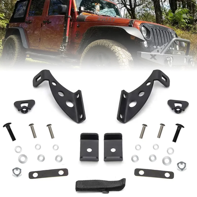 

Крепление на багажник на крышу 4WD, держатель для домкрата с высокой фермой, кронштейн для бездорожья, шарнир/дверь для Jeep Wrangler JK JL 2007-2024, 2/4 двери