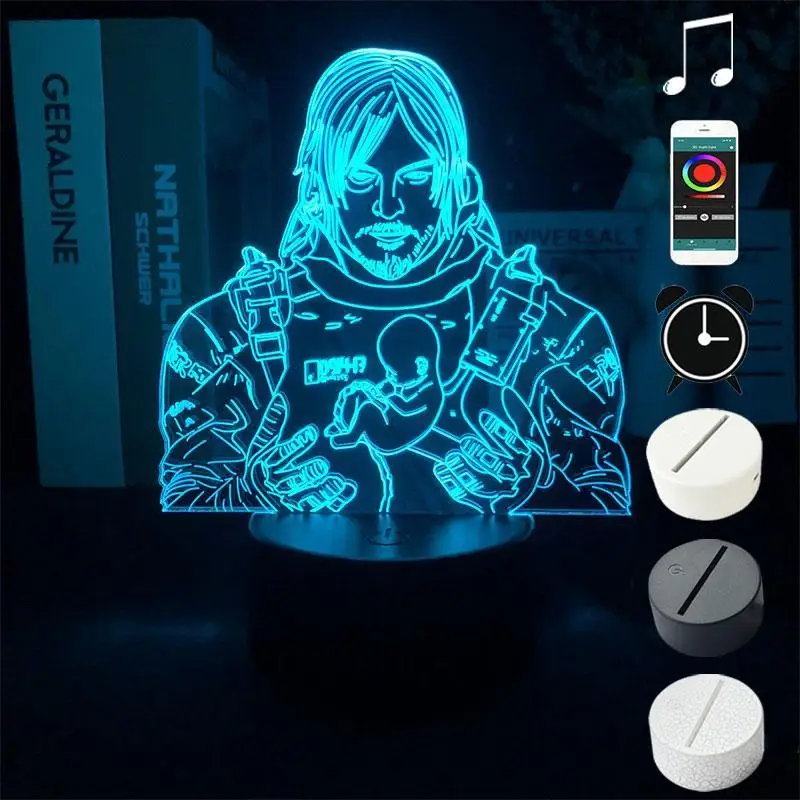 Sam Porter Bruggen 3d Nachtlampje Hot Games Death Stranding Nightlight 7 Kleuren Projector Led Tafellamp Kamer Decor Cadeau-Ideeën