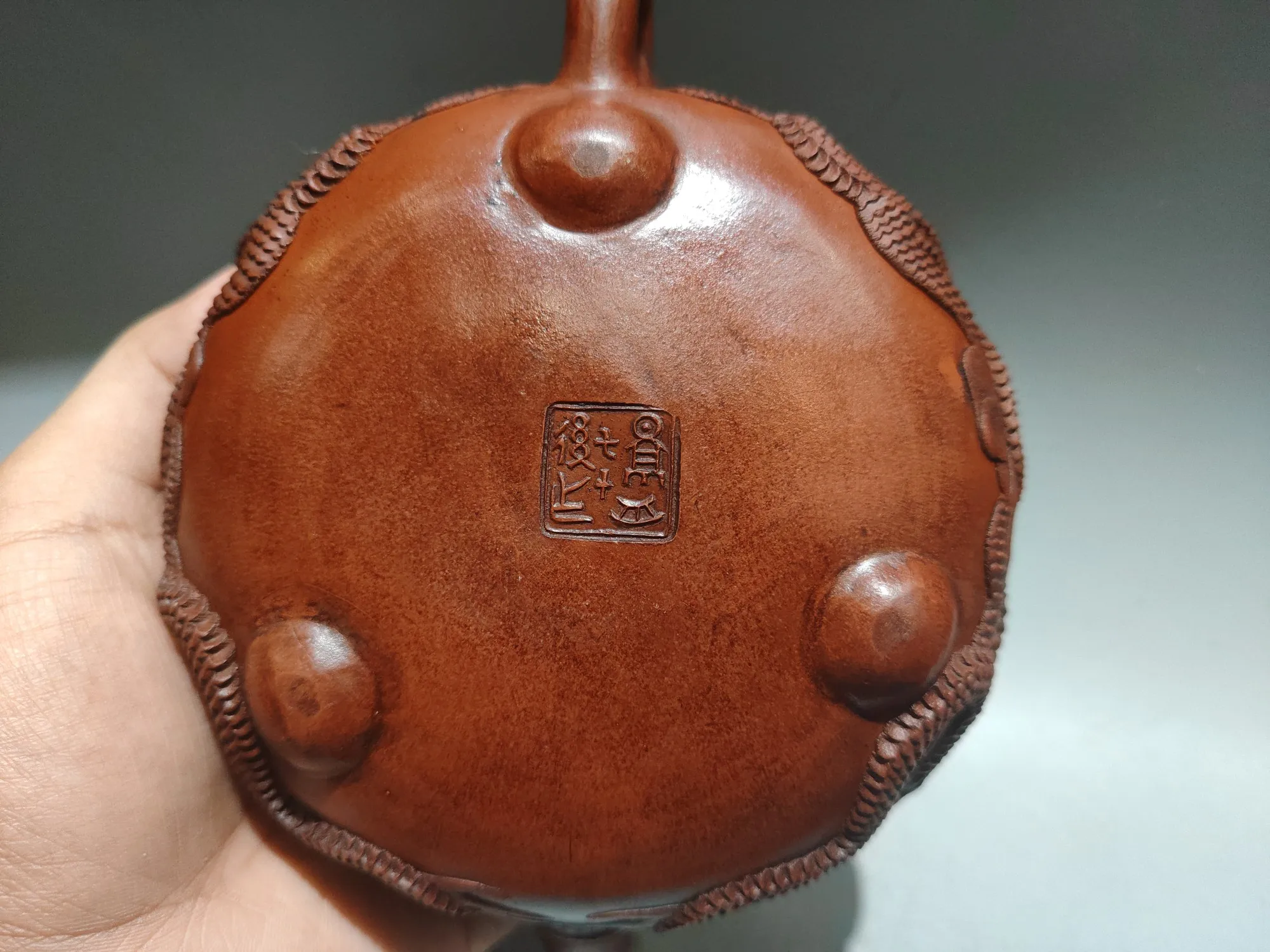 Chinese Yixing Purple Clay Teapot Dragon pattern Dragon Mouth Pot Kettle Teapot Amass wealth Ornaments Town house