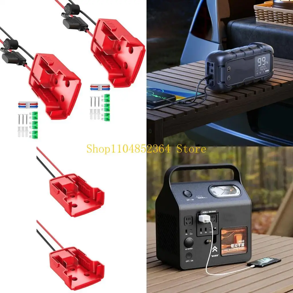 

652F 2PCS Mutiple Purpose 18V Battery Adapter 30AOverload Protections Heat Resistant