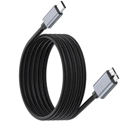External Hard Drive Cable USB 3 Type C To Micro B Data Charge Wire for Toshiba Seagate WD HP Sandisk HDD SSD Hard Disk PC Laptop