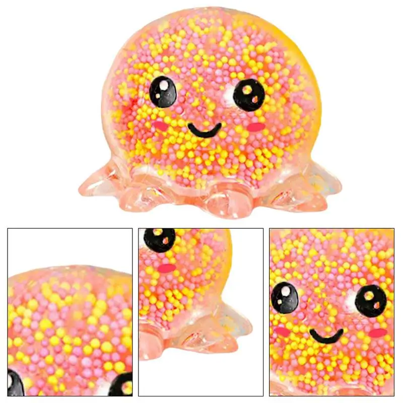 Light Squid Vent Ball Squeeze Toys Glowing Toy Bubble Octopus Ball Stress Relief Toy Gifts For Kids Adults