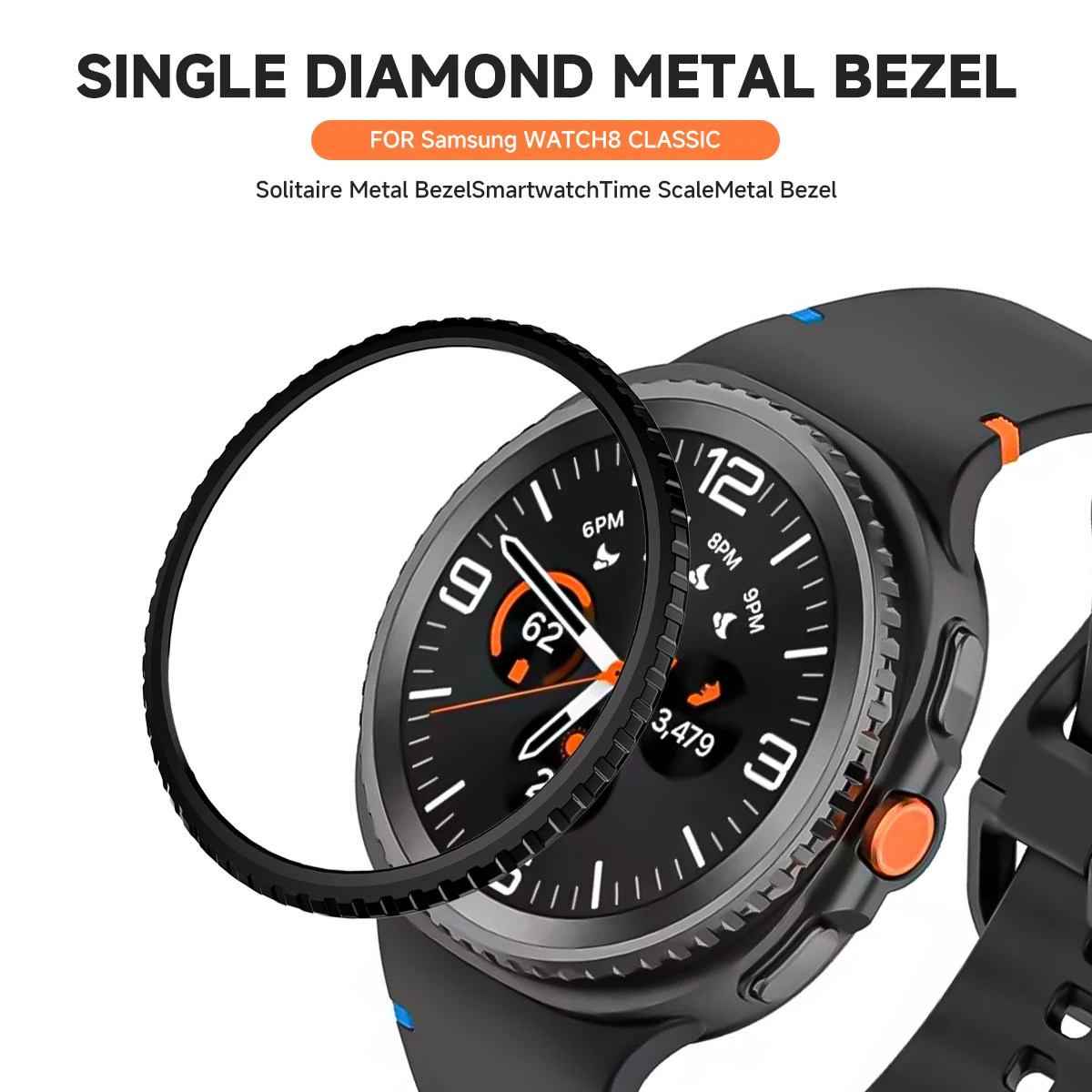 �y�Z�[�����zPC �E�H�b�`�x�[�� Samsung Galaxy Watch 8 �N���V�b�N�����p�t���[���P�[�X�J�o�[�����O�ی�X�}�[�g�E�H�b�`�A�N�Z�T���[