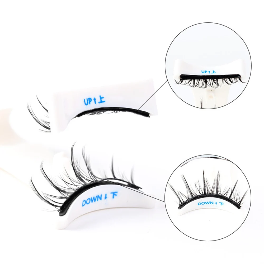 Upgrade Magnetic False Eyelashes With Tweezers 1 Pair Eyelash Extension 3D Natural Fake Lashes 3-Step Press On False Eyelash