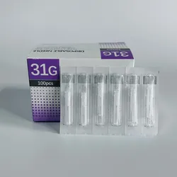 Tattoo Painless Small Needle 31G Needle Beauty 4/6/13mm Disposable Transparent Syringe Injection Tool