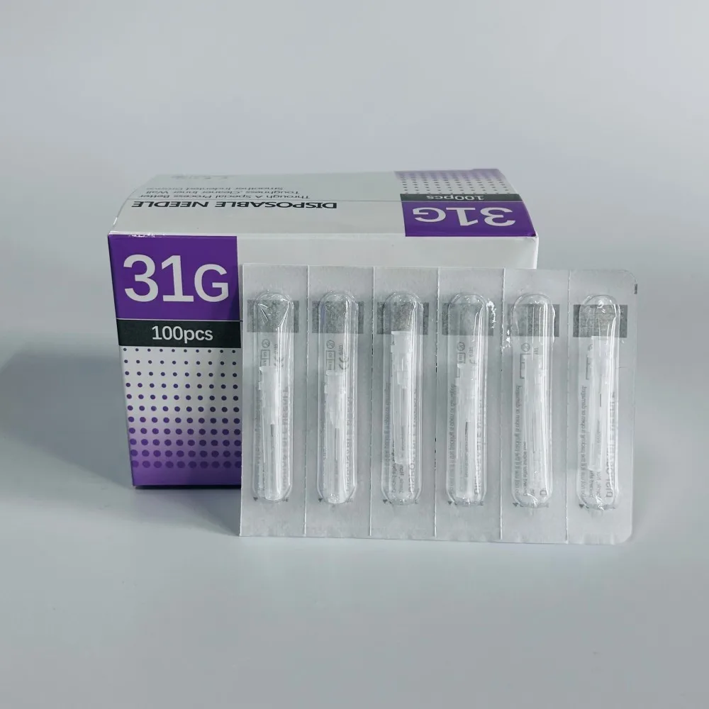 Tattoo Painless Small Needle 31G Needle Beauty 4/6/13mm Disposable Transparent Syringe Injection Tool