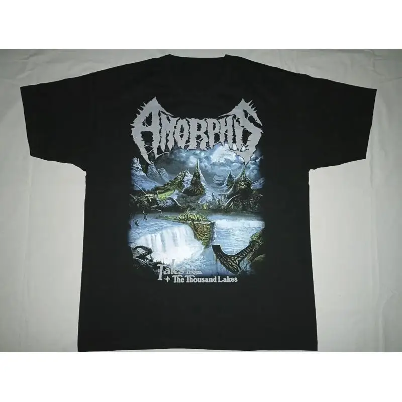 Vtg Amorphis Tales Of Thousand Lakes Cotton Black All Size T Shirt