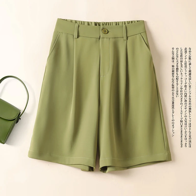 

2024 Summer New Women's Shorts Fashion Trend High Waist Dag Suit Shorts Women Loose Wide-leg Shorts