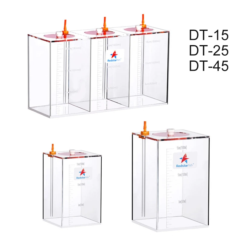 Red Starfish Dosing Pump, Acrylic Made, Reef Scale, Liquid Storage Bucket with Scale, 1.5L, 2.5L, 5L, 100L, High Quality