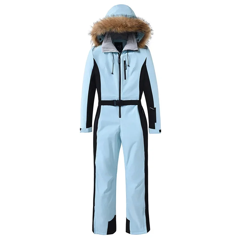 2025 neue einteilige Ski anzüge warme atmungsaktive Snowboard-Overalls Winter Outdoor wind dichte wasserdichte Ski-Sets für Frauen