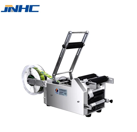 Manual Desktop Sticker Small Round Glass Vial Bottle Adhesive Label Semi Automatic Labeling Machine