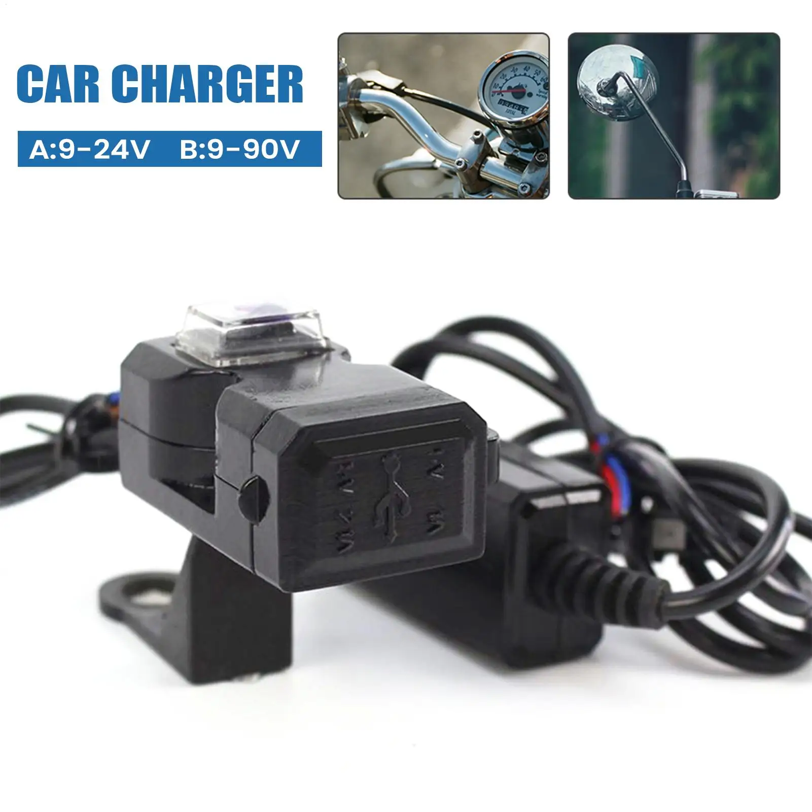 

Phone Charger For Motorcycle Quick Waterproof Adapter Socket Motorcycle USB Socket For GPS Tablet Dashboard Camera Motorbike